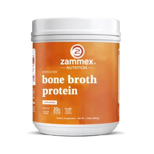 [869402000328] Zammex Proteína de Caldo de Hueso de Res, 600 gramos, 27 servicios, Apoyo Integral de la Salud