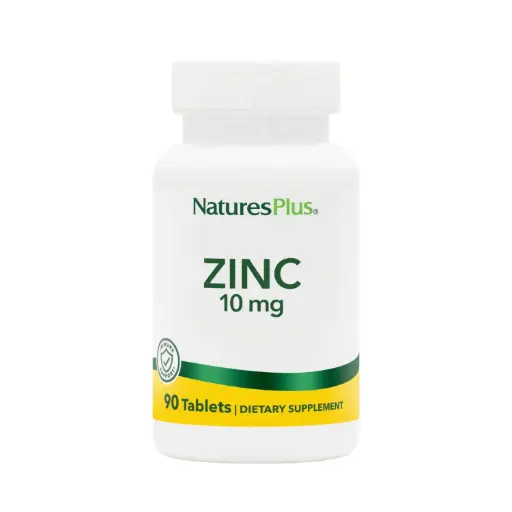 [097467036307] Natures Plus Zinc, 10mg 90 Tabletas, Salud Inmunológica, Celular y Genética