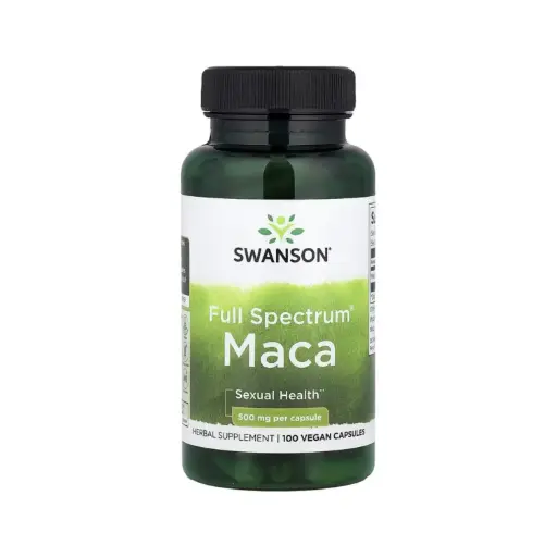 [087614019611] Swanson, Maca Full Spectrum, Salud Sexual, 500 Mg, 100 Cápsulas Veganas 