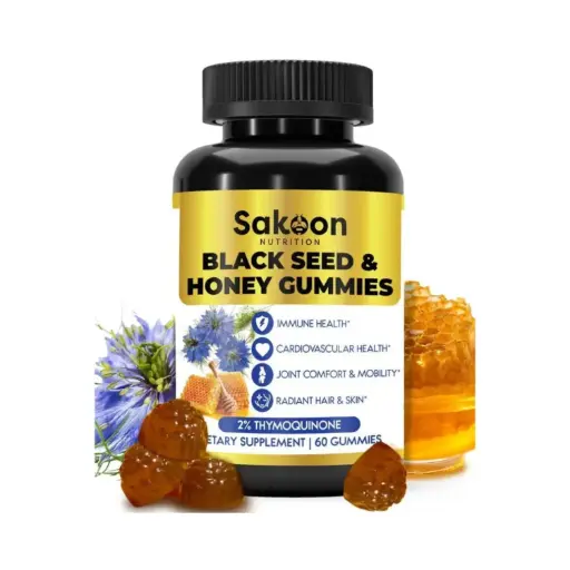 [X002WX001T] Sakoon Aceite De Semilla Negra Y Miel 60 Gomitas 