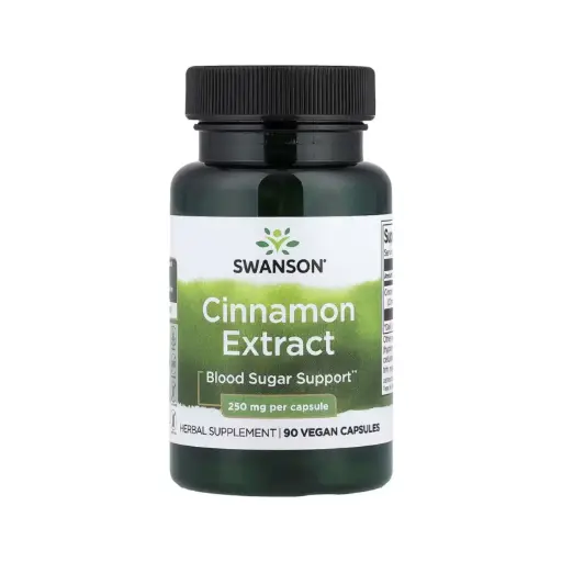 [087614141145] Swanson Extracto De Canela, Refuerzo Para La Glucemia, 250 Mg, 90 Cápsulas Veganas 