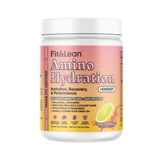 [666222010182] Fit & Lean Amino Hydration & Energy 30 Servs Sabor Limonada Rosa