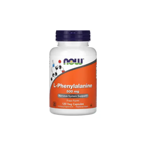 [733739001320] Now Foods L-Fenilalanina 500 Mg, Refuerzo Para El Sistema Nervioso 120 Cápsulas Vegetales