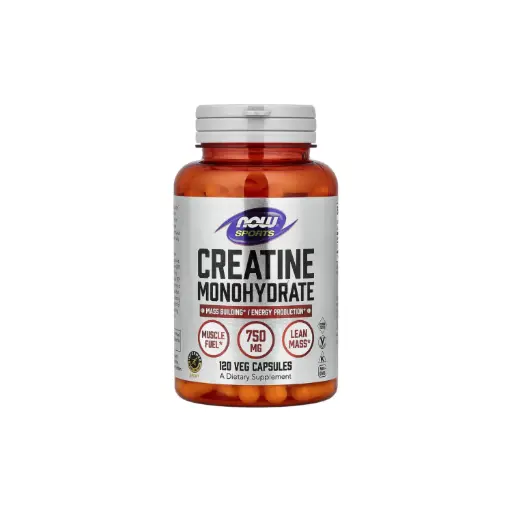 [733739020352] Now Foods Sports Monohidrato De Creatina 750Mg Aumento De Masa Muscular Y Producción De Energía 120 Cápsulas Vegetales 