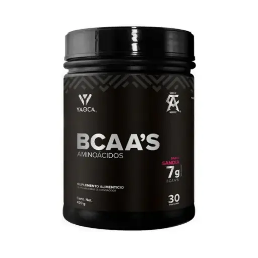 [7503036171032] Yaoca BCAA's Aminoácidos En Polvo 420g 30 Servicios Sabor Sandia
