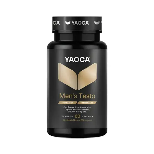 [7503053821293] Yaoca Men's Testo (Para Hombre) 60 Cápsulas A Base De Creatina, Tribulus, Maca Y Zinc.