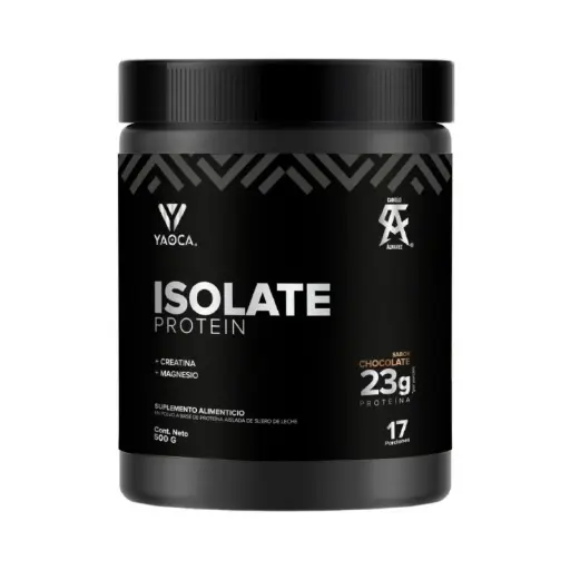 [7503036171421] Yaoca Proteína Isolate En Polvo 500g 17 Servicios Sabor Chocolate