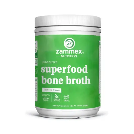 [850013385249] Zammex Superfoods Bone Broth 405g, 30 Servicios, Nutrición Integral y Apoyo Inmunológico
