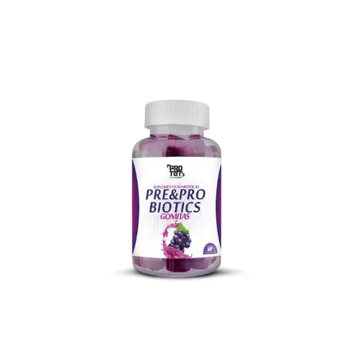 [7503006586811] PROTGT PRE&PRO BIOTICS 60 GOMITAS SABOR UVA