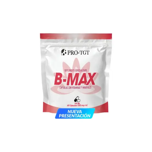 [7503006586491] PROTGT B-MAX vitaminas y minerales 700 mg, 60 caps  