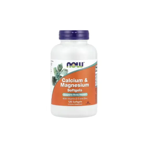 [733739012517] Now Foods Calcio Y Magnesio Con Vitamina D3 Y Zinc, Promueve La Salud Ósea 120 Cápsulas Blandas 