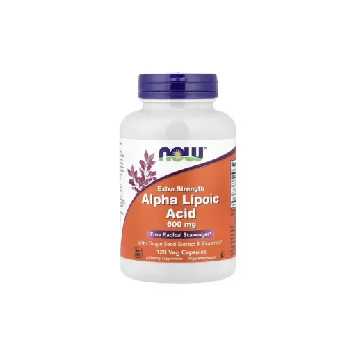 [733739030450] Now Foods Ácido Alfa-Lipoico 600 Mg, Fórmula Antioxidante, Concentración Extra 120 Cápsulas Vegetales 