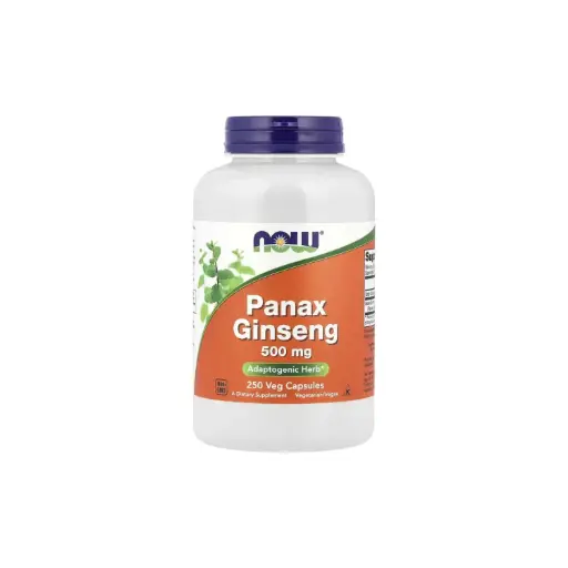 [733739040145] Now Foods Panax Ginseng 500 Mg, Hierba Adaptógena 250 Cápsulas Vegetales 