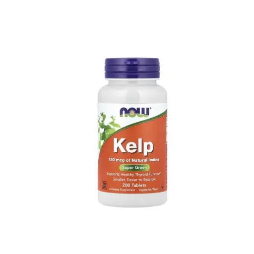 [733739026804] Now Foods Kelp 150 Mcg, Promueve El Funcionamiento Saludable De La Tiroides 200 Tabletas 
