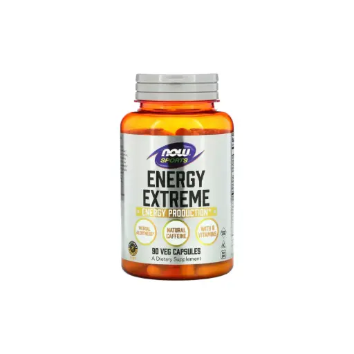 [733739033529] Now Foods Sports Energía Extrema, Producción De Energía, Cafeína Natural 90 Cápsulas Vegetales 