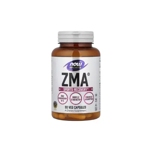 [733739022004] Now Foods, Sports ZMA Recuperación Deportiva, Fuerza Muscular 90 Cápsulas Vegetales 