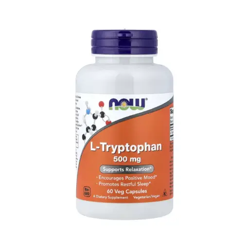 [733739001665] Now Foods L-Triptófano 500 Mg, Promueve La Relajación, Favorece El Buen Estado De Ánimo 60 Cápsulas Vegetales