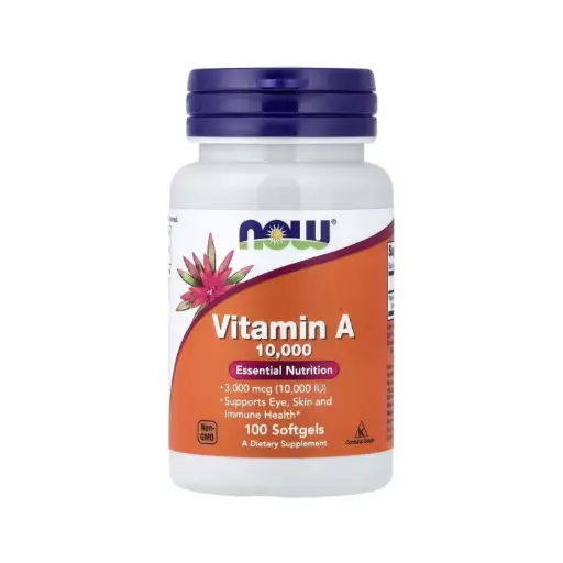 [733739003300] Now Foods Vitamina A 3000 Mcg (10.000 IU), Promueve La Salud Ocular Y La Función Inmunitaria Saludable 100 Cápsulas Blandas 