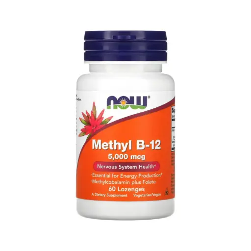 [733739004963] Now Foods Metil B12 5,000Mcg, Producto Esencial Para La Producción De Energía, Salud Del Sistema Nervioso 60 Pastillas 