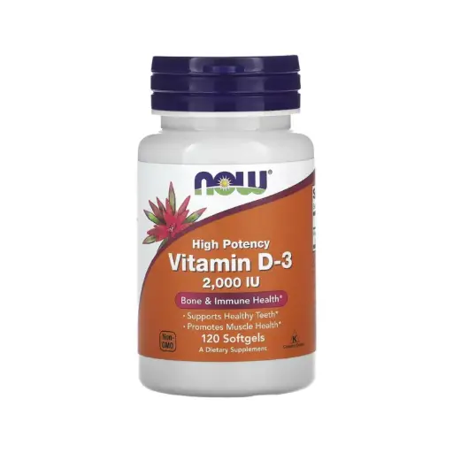 [733739003676] Now Foods Vitamina D3, Alta Potencia 2000 UI, Promueve La Salud Muscular Y Salud Ósea E Inmunitaria 120 Cápsulas Blandas 