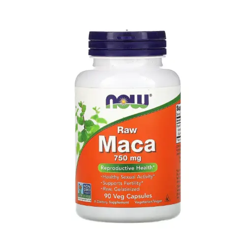 [733739047779] Now Foods Maca Cruda 750 Mg, Actividad Sexual Saludable, Refuerza La Fertilidad 90 Cápsulas Vegetales