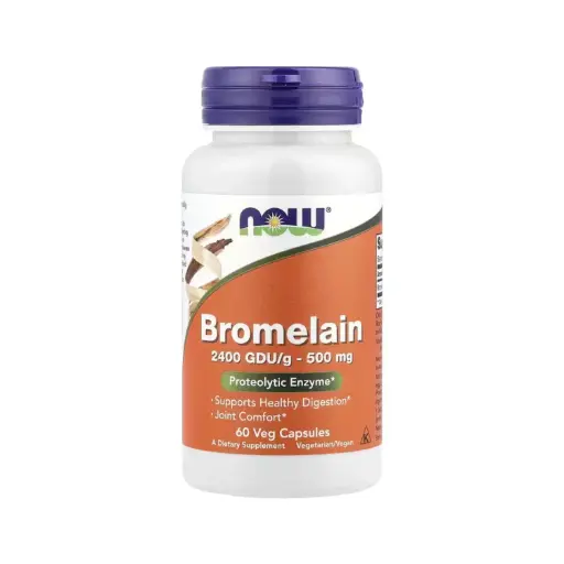 [733739029430] Now Foods Bromelain 500 Mg, Ayuda A Tener Una Digestión Saludable 60 Cápsulas Vegetarianas