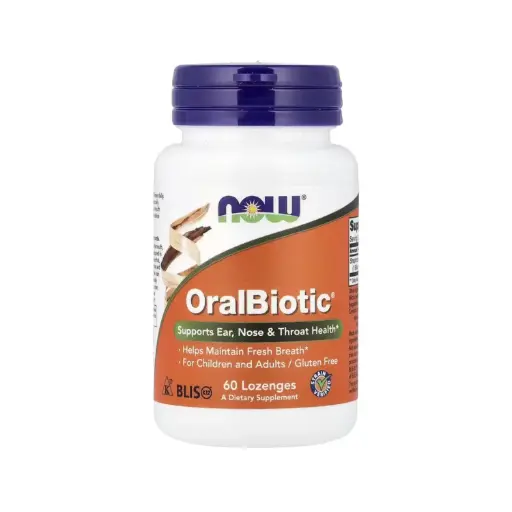 [733739029218] Now Foods Oralbiotic®, Suplemento Para Favorecer La Salud De Los Oídos, La Nariz Y La Garganta, 60 Pastillas