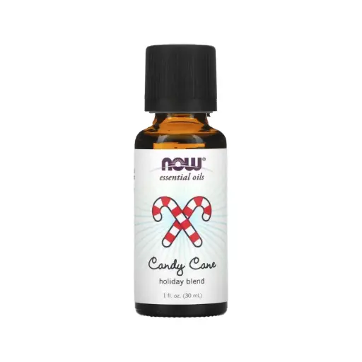 [733739076472] Now Foods Aceites Esenciales Mezcla Navideña Con Bastones De Caramelo 30 Ml (1 Oz. Líq.)