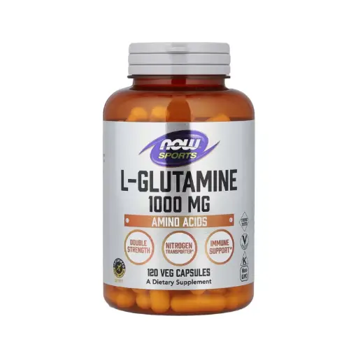 [733739000941] Now Foods Deportes L-Glutamina Doble Concentración 1000 Mg, Apoyo Inmunológico 120 Cápsulas Vegetales 
