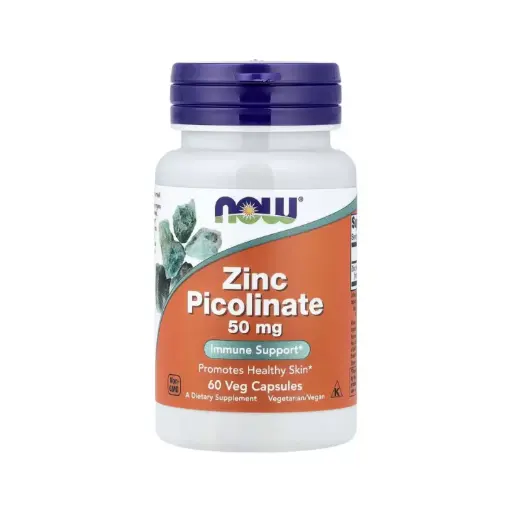 [733739015501] Now Foods Picolinato De Zinc 50 Mg, Refuerzo Del Sistema Inmune 60 Cápsulas Vegetales 