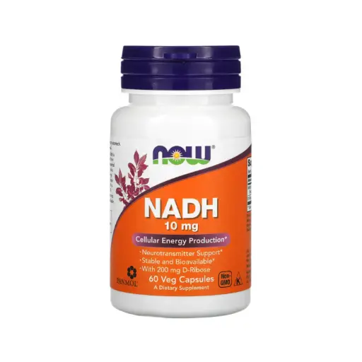 [733739031037] Now Foods NADH 10 Mg Con 200 Mg D-Ribosa, Refuerzo Para Los Neurotransmisores 60 Cápsulas Vegetales