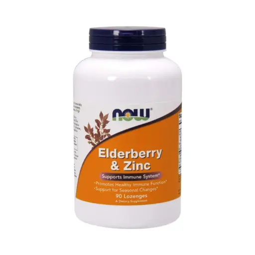 [733739032997] Now Foods Saúco Y Zinc (Concentrado De Saúco Con Zinc Y Vitamina C, Más Equinácea, Propóleo Y Olmo Resbaladizo), 90 Pastillas 
