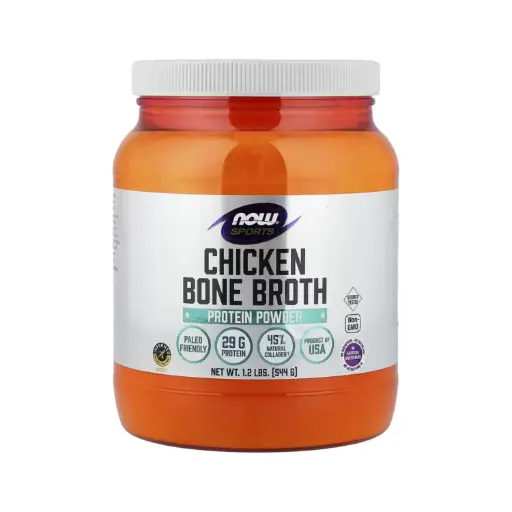 [733739019622] Now Foods Sports Proteína En Polvo De Caldo De Huesos De Pollo 544 G (1,2 Lb) 
