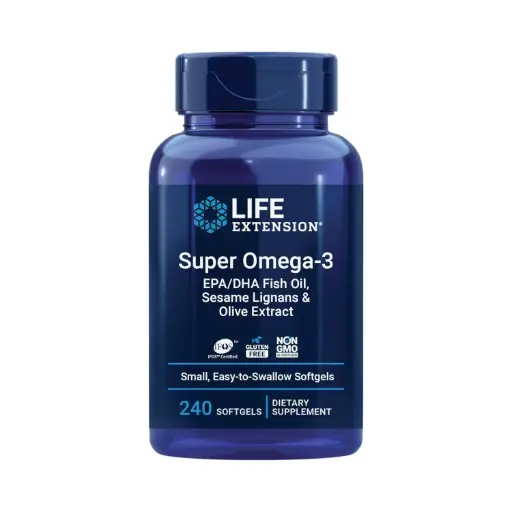 [737870198628] Life Extension Super Omega-3 EPA/DHA con lignanos de sésamo y extracto de oliva, 240 cápsulas blandas