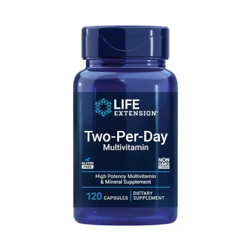 [737870231417] Life Extension Suplemento multivitamínico y mineral de alta potencia de dos por día, vitaminas, minerales sin gluten, sin OMG, 120 cápsulas