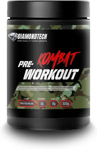 [07503038640154] DiamondTech Pre Workout Kombat 310g Frutos Rojos